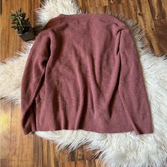 Madewell Birchmoor Cardigan Sweater Mauve Pink - Picture 7 of 7